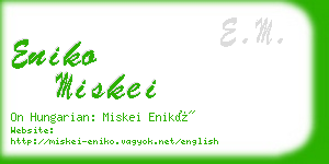 eniko miskei business card